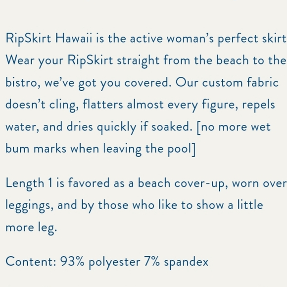 Ripskirt Hawaii Length 1 Wrap Skirt - Picture 4 of 11